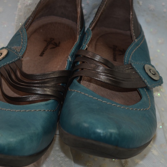 Dromedaris Blue Leather Mary Jane Style Shoes Sz 41 NWOT # B-157 - Picture 5 of 8